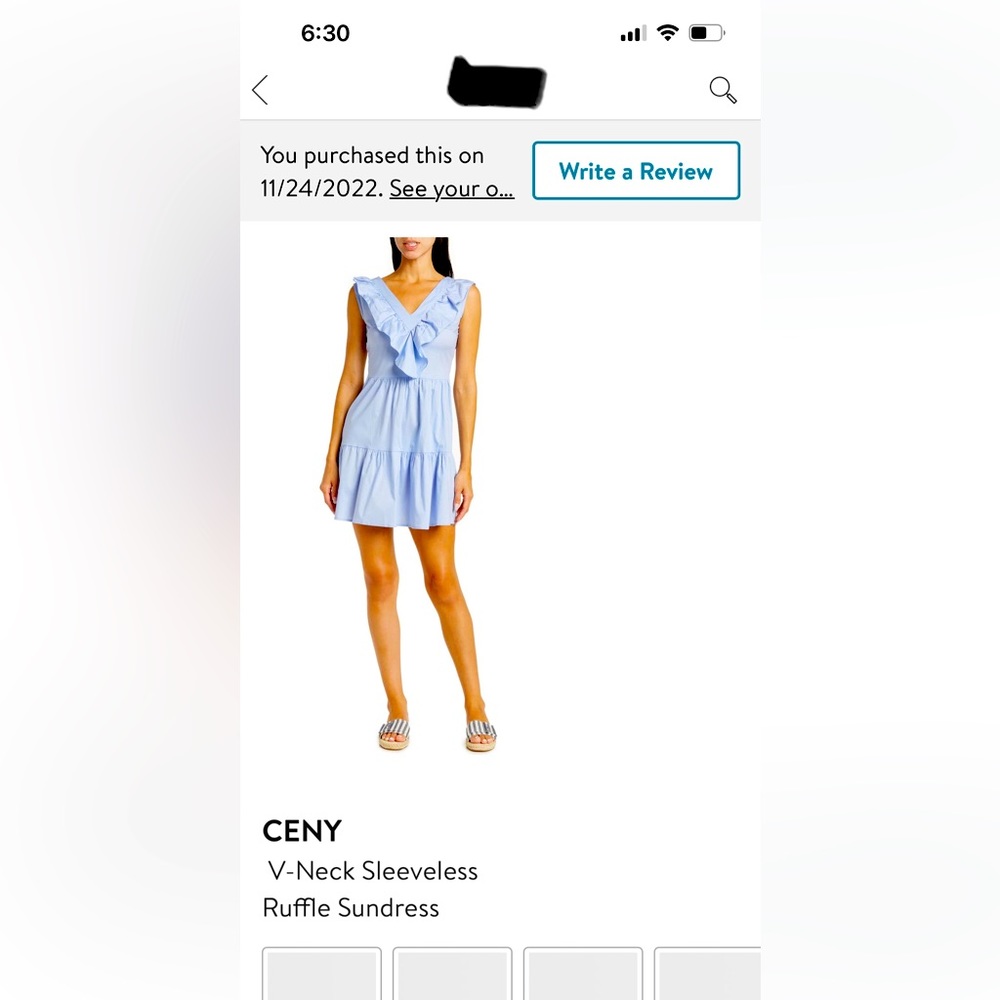 Light blue ruffle cute dress